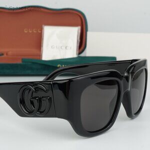 BRAND NEW Gucci GG1545S 001 Black Grey Women Square Sunglasses GG 1545S